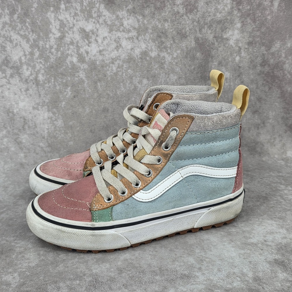 Vans Sk8-Hi Mte Girls Pastel Colorblock Suede Zip Sneakers Kids Shoes Size 1